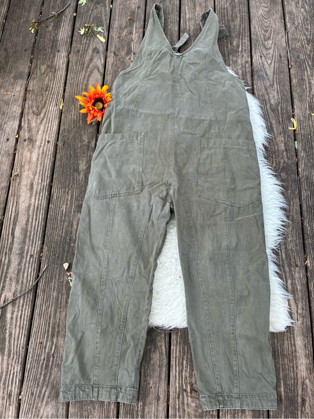🌺FREE PEOPLE Denim overall pants 🌺 - Picture 4 of 9